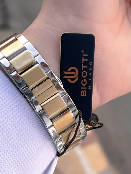 Bigotti Otomatik Ve Kurmalı Çelik Karatma Ve Renk Atma Yapmaz 5 Atm Erkek Kol Saati EBG.10692.4 - Resim 6