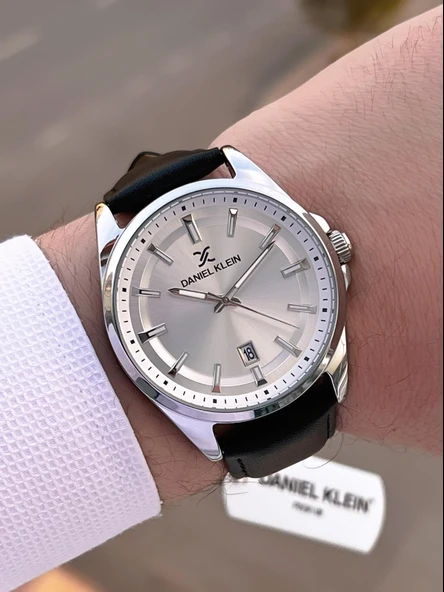 Daniel Klein Erkek Kol Saati 30 Metre Suya Dayanıklı Deri Kayış Kordon + Bileklik Hediyeli  VS.BLKT.0680 - Resim 3