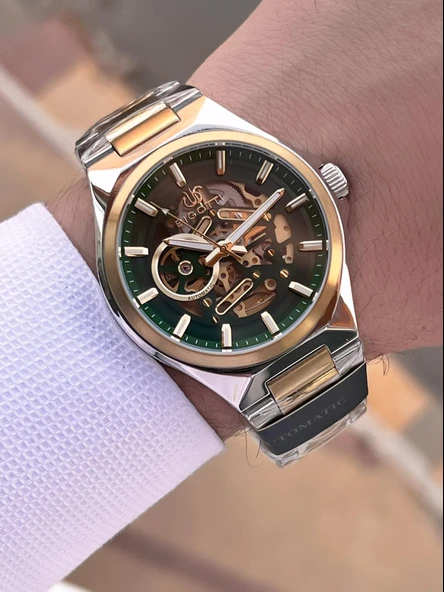 Bigotti Otomatik Ve Kurmalı Çelik Karatma Ve Renk Atma Yapmaz 5 Atm Erkek Kol Saati EBG.10692.4 - Resim 3