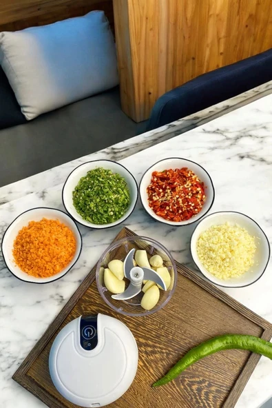 LitaeTrend El Rondosu Mini Şarjlı Doğrayıcı Taşınabilir 250 ml - Resim 5