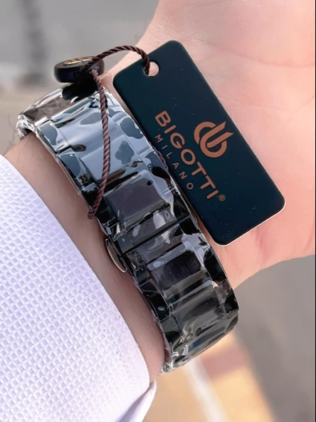 Bigotti Otomatik Ve Kurmalı Çelik Karatma Ve Renk Atma Yapmaz 5 Atm Erkek Kol Saati EBG.10683.4 - Resim 6