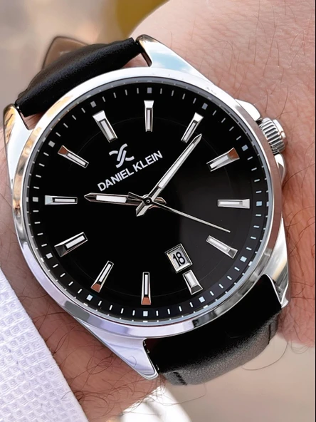 Daniel Klein Erkek Kol Saati 30 Metre Suya Dayanıklı Deri Kayış Kordon + Bileklik Hediyeli  VS.BLKT.0681 - Resim 2