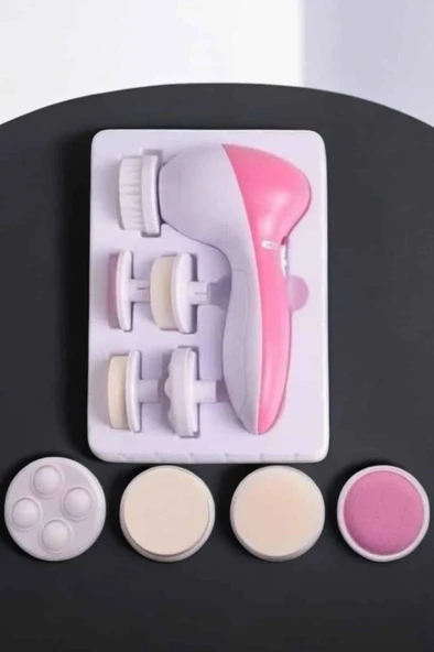 LitaeTrend Taşınabilir Yüz Temizleme Cihazı Masaj, Peeling, Temizlik 5 Başlıklı - Resim 3