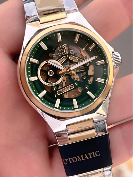 Bigotti Otomatik Ve Kurmalı Çelik Karatma Ve Renk Atma Yapmaz 5 Atm Erkek Kol Saati EBG.10692.4 - Resim 4