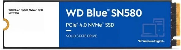 WD Blue SN580 2TB PCIe 4.0 x4 NVMe 4150/4150/MB/S Ssd Disk WDS200T3B0E ürün görseli