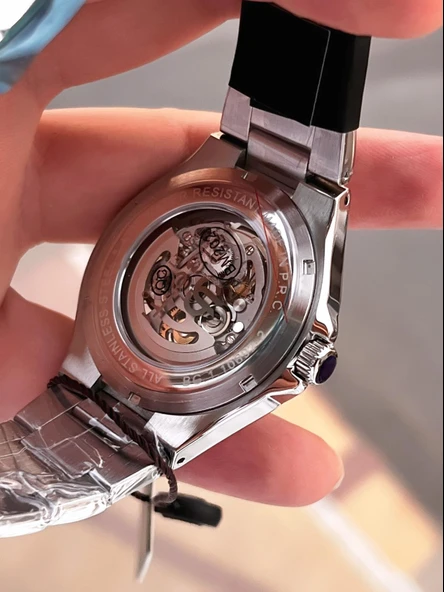 Bigotti Otomatik Ve Kurmalı Çelik Karatma Ve Renk Atma Yapmaz 5 Atm Erkek Kol Saati EBG.10692.2 - Resim 5