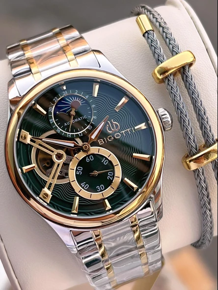 Bigotti Otomatik Ve Kurmalı Çelik Karatma Ve Renk Atma Yapmaz 5 Atm Erkek Kol Saati EBG.10683.4 ürün görseli