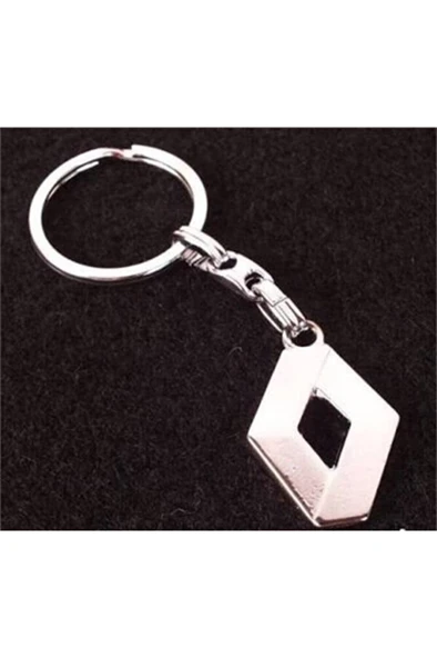 Renault Yazı Logolu Metal Otomobil Anahtarlığı - Krom Kaplamalı ürün görseli