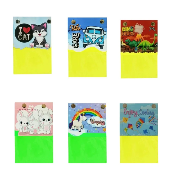 NotYaz A6 Gökkuşağı Bloknot 80 Yapışkan Yaprak Desenli ürün görseli