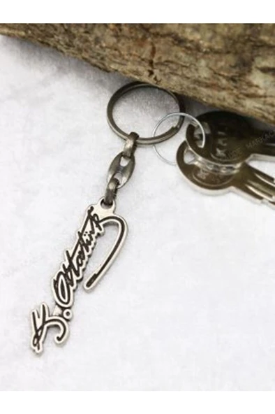 Kemal Atatürk İmza Anahtarlık Metal - Resim 2