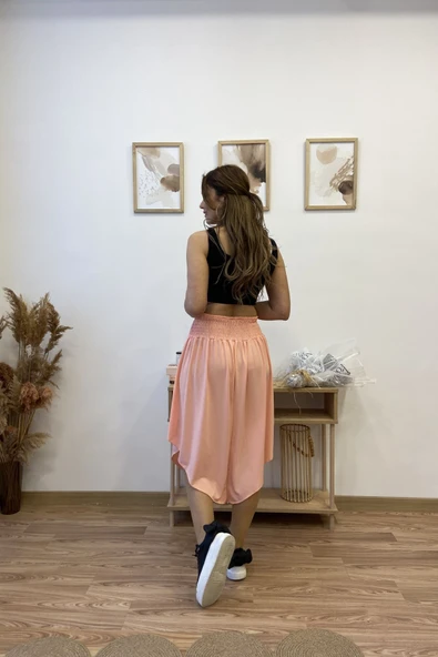 Asimetrik Sandy Midi Etek - Resim 12