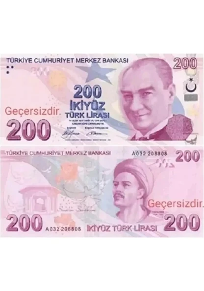 Geçersiz Düğün Sahte Şaka Oyun Parası 100 Adet 200 Tl Kına Gecesi ürün görseli 1