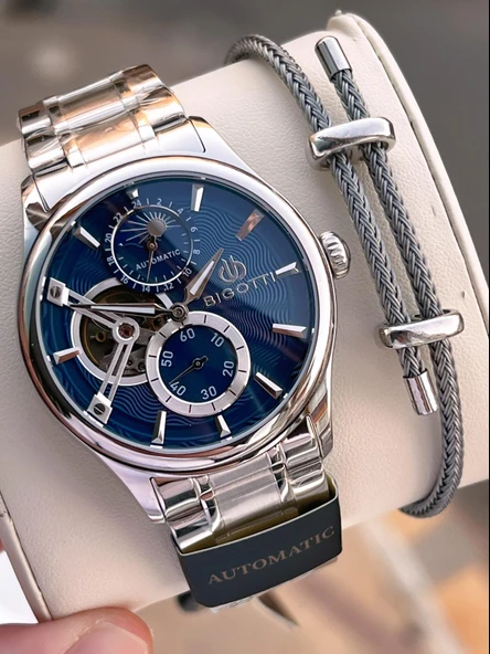 Bigotti Otomatik Ve Kurmalı Çelik Karatma Ve Renk Atma Yapmaz 5 Atm Erkek Kol Saati EBG.10683.3 ürün görseli