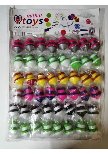 48 Adet Plastik Topaç Çocuk Oyuncak Çok Ucuz - Resim 2