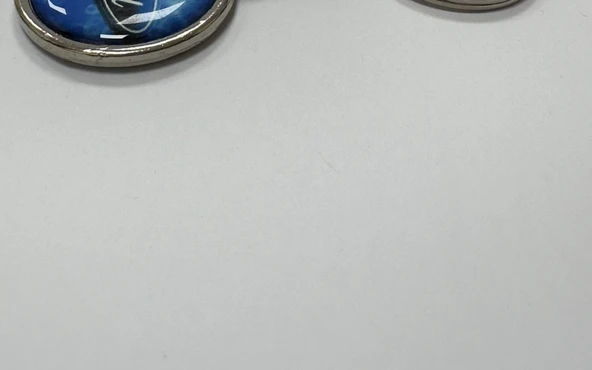 Ford Logolu Damla Metal Anahtarlık Çift Yönlü (1 ADET) - Resim 2