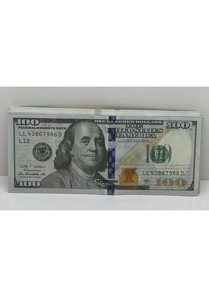 Wonder Man 100 Adet 100 Dolar Geçersiz Şaka Parası Düğün Nişan Sünnet Video Çekim Parası ürün görseli 1