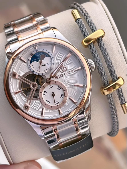 Bigotti Otomatik Ve Kurmalı Çelik Karatma Ve Renk Atma Yapmaz 5 Atm Erkek Kol Saati EBG.10683.5 ürün görseli