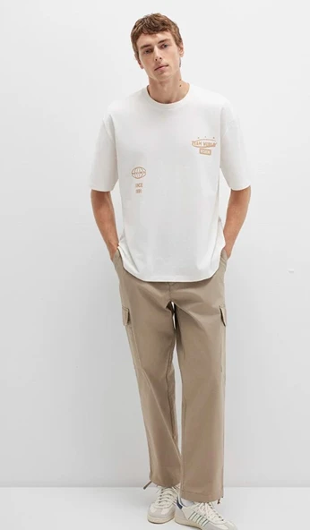 Mavi 0612913 Baskılı Tişört Kısa Kol Tişört Erkek T-Shirt - Resim 4