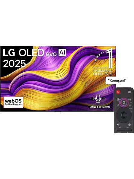 LG OLED65G55LW 65'' 165 Ekran Uydu Alıcılı 4k Ultra HD Smart webOS OLED Evo TV ürün görseli