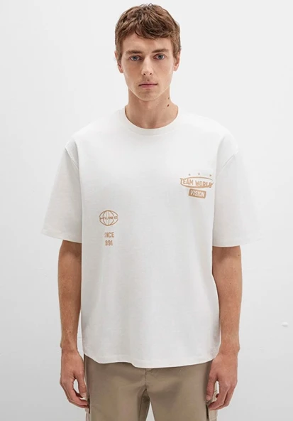 Mavi 0612913 Baskılı Tişört Kısa Kol Tişört Erkek T-Shirt ürün görseli 1