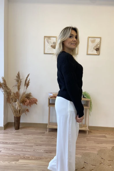 Ajurlu Triko Kazak - Resim 2