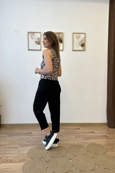 Leopar Desenli Atlas Yelek - Resim 3