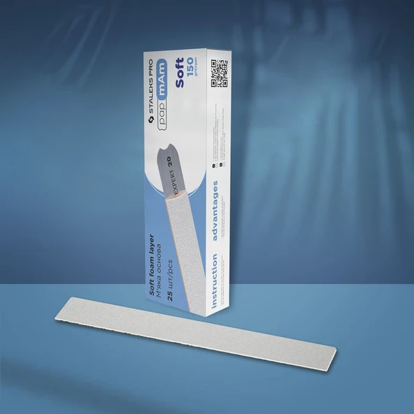 Staleks Manikür Pap-Mam Yumuşak Giydirmeli Yedek Zımpara Soft 150 Grit 25li ürün görseli