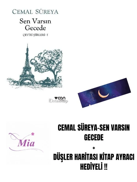 CEMAL SÜREYA-SEN VARSIN GECEDE + DÜŞLER HARİTASI KİTAP AYRACI HEDİYELİ !! ürün görseli