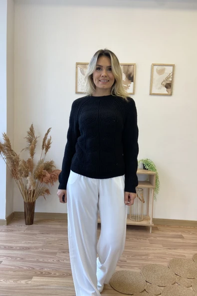 Ajurlu Triko Kazak - Resim 4