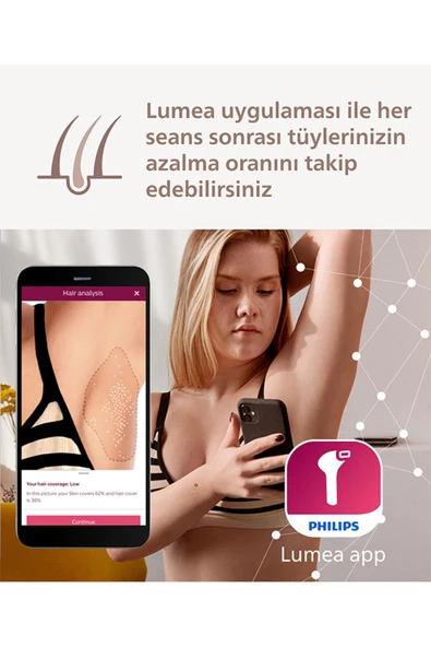 Lumea BRI953/01 Lazer Epilasyon IPL Tüy Alma Cihazı/3 akıllı aparat-Hassas Bölge,Yüz,Vücut - Resim 3