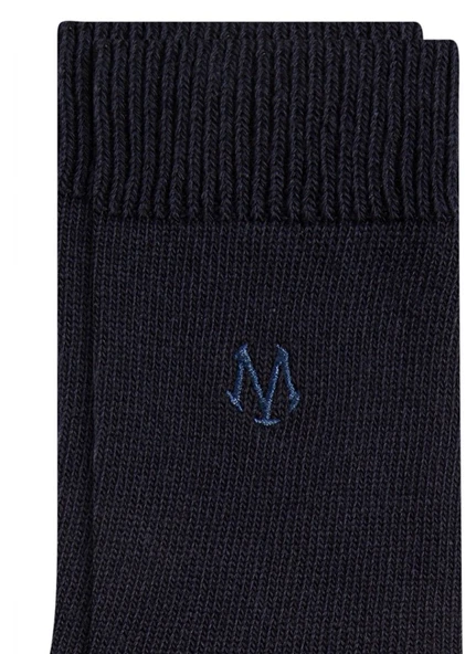 Mavi Logo Nakışlı Soket Çorap Unisex Çorap - Resim 4