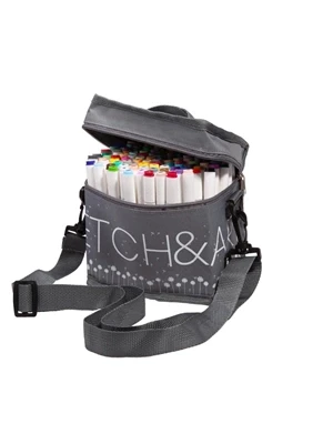 Sketch&art Çift Taraflı Marker Kalem 120 Renk Kumaş Çantalı 22-0099 ürün görseli 1