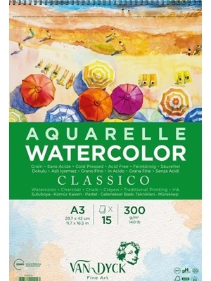 Van Dyck A3 300 Gr 15sy Classico Spiralli Çok Amaçlı Çizim Bloğu Vd420414 ürün görseli 1