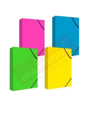 Noki Kutu Klasör Lastikli Neon Renkller 3203rl ürün görseli 1