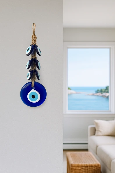 NEVCE STORE Nazar Boncuğu Duvar Süsü Büyük Boy Hediyelik Şık Ev Ofis Aksesuarı Dekoratif ürün görseli
