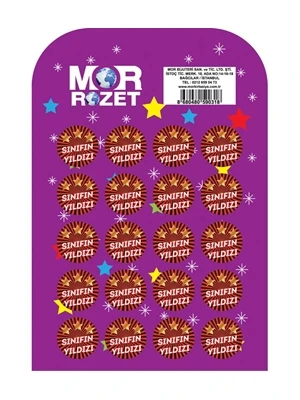 Mor Çanta Rozeti Sınıfın Yıldızı ürün görseli 1