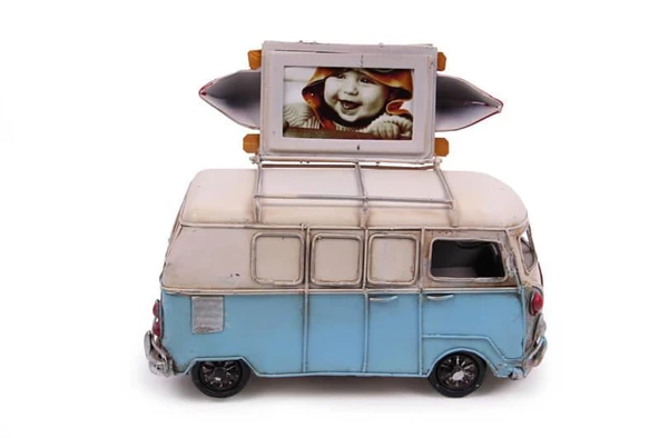 Dekoratif Metal Minibüs Çerçeveli ve Kumbaralı Hediyelik (1371) (770770) ürün görseli 1