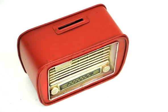 Dekoratif Metal Radyo Kumbara Vintage Ev Ofis Hediyelik (770770) - Resim 2