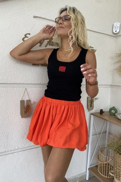 Bel Lastikli Mini Balon Etek - Resim 10