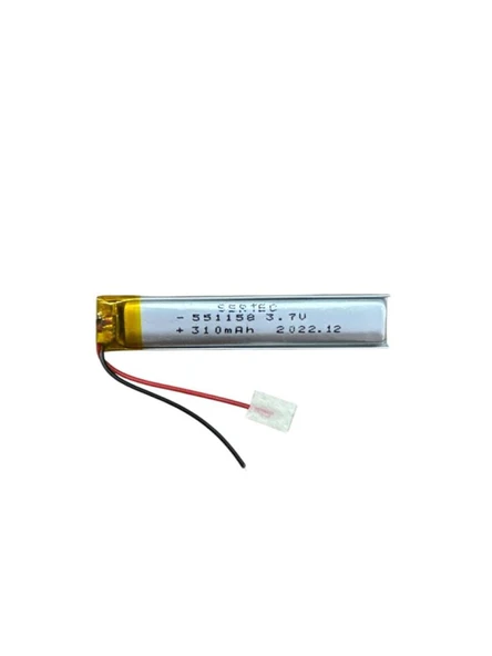 551158 3.7V 310 MAh Li-Polymer Pil Devreli/1.5A (770770) ürün görseli 1