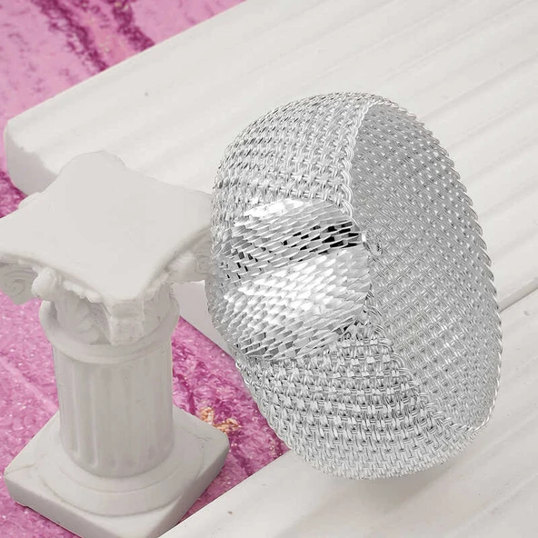 925 Ayar Gümüş Elişi Kalemli Kadın Bilezik T7997 (770770) ürün görseli 1