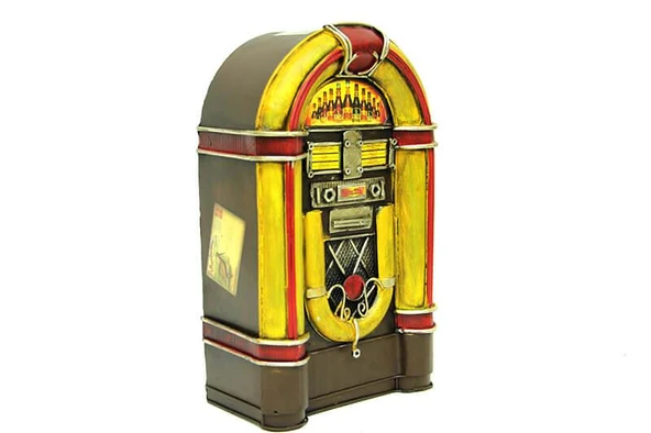 Dekoratif Metal Müzik Kutusu Kumbara Vintage Hediyelik (770770) - Resim 2