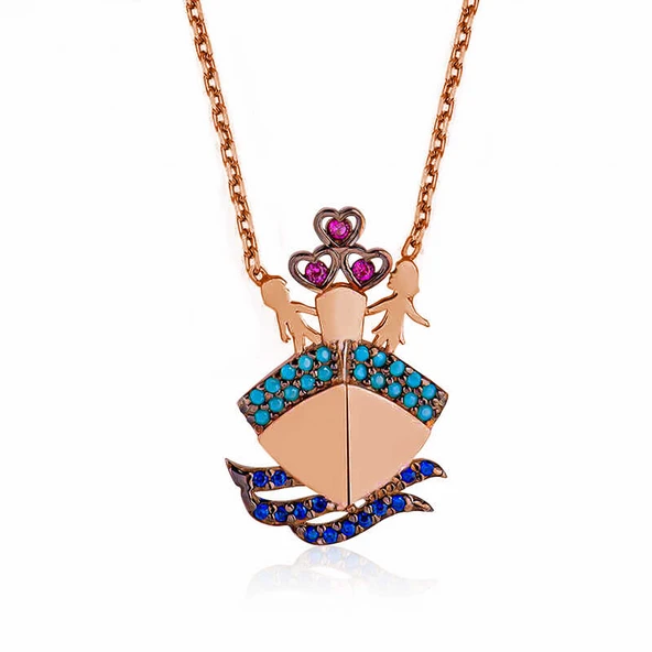 925 Ayar Gümüş Titanik Kadın Gümüş Kolye T6444 (770770) ürün görseli 1