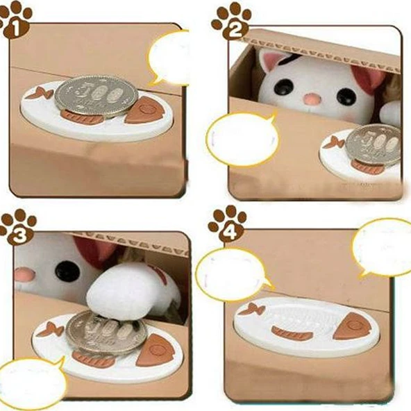 Hırsız Para Çalan Kedi Kumbara Model-1 (770770) - Resim 2