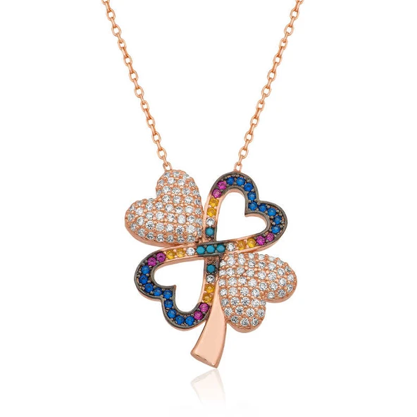 925 Ayar Gümüş Dört Yapraklı Yonca Kadın Gümüş Kolye PT2610819 (770770) ürün görseli 1