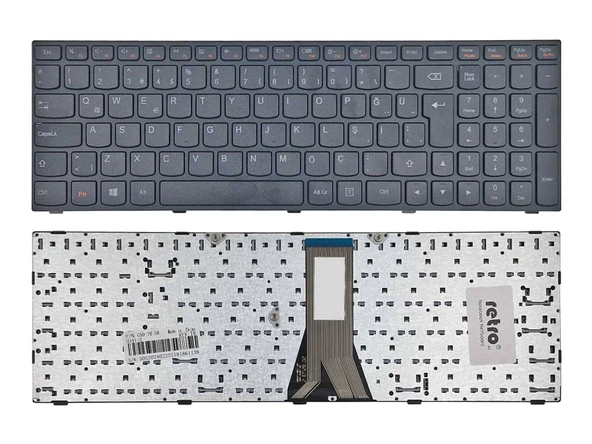 Lenovo B50-70 ile Uyumlu Notebook Klavyesi - Çerçeveli - Siyah - TR ürün görseli 1