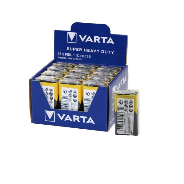VARTA  9 VOLT  PİL  E   12PCS (5358) ürün görseli 1