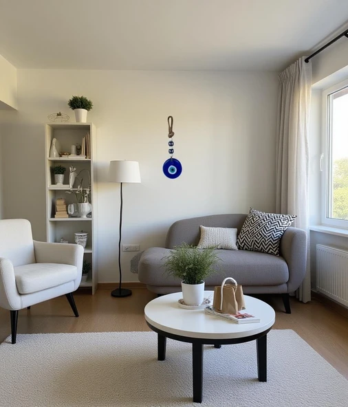 NEVCE STORE Nazar Boncuğu Duvar Süsü Büyük Boy Hediyelik Şık Ev Ofis Aksesuarı Dekoratif - Resim 4