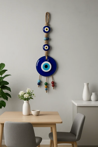 NEVCE STORE Nazar Boncuğu Duvar Süsü Büyük Boy Hediyelik Şık Ev Ofis Aksesuarı Dekoratif ürün görseli