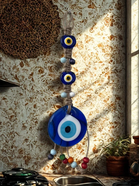NEVCE STORE Nazar Boncuğu Duvar Süsü Büyük Boy Hediyelik Şık Ev Ofis Aksesuarı Dekoratif - Resim 4
